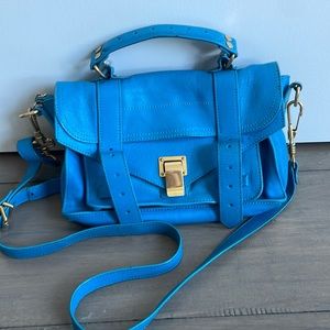 proenza schouler blue crossbody bag